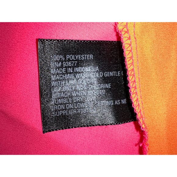 Worthington Top Womens Large Sleeveless Tank Blouse Pink Orange Swing Goddess - Picture 9 of 9